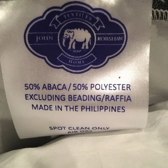 John Robshaw Pillow Metallic Gunmetal Gray Beading - Picture 3 of 6